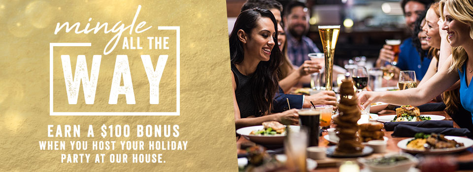 Earn a $100 bonus when you host your holiday party at Yard House.