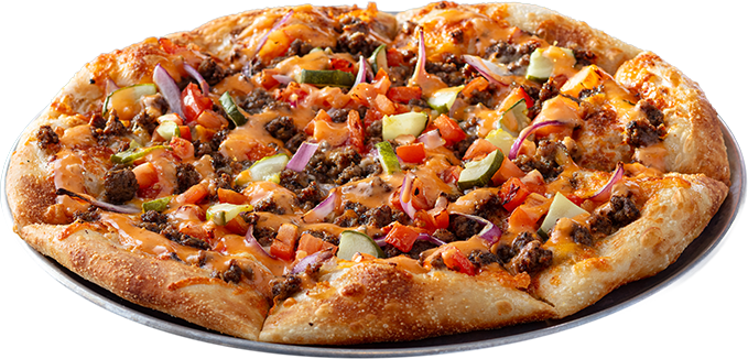 Yard House A pizza with cheeseburger vibes