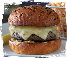 Bite into the Two Pepper Jack Burger from Yard House.