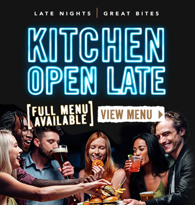 Kitchen is open late at Yard House. Join us for late night bites