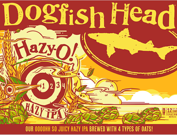 Enjoy the smooth Dogfish Head Hazy-O hazy IPA. 