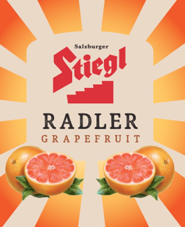 Enjoy the distinct Stiegl Radler Grapefruit.