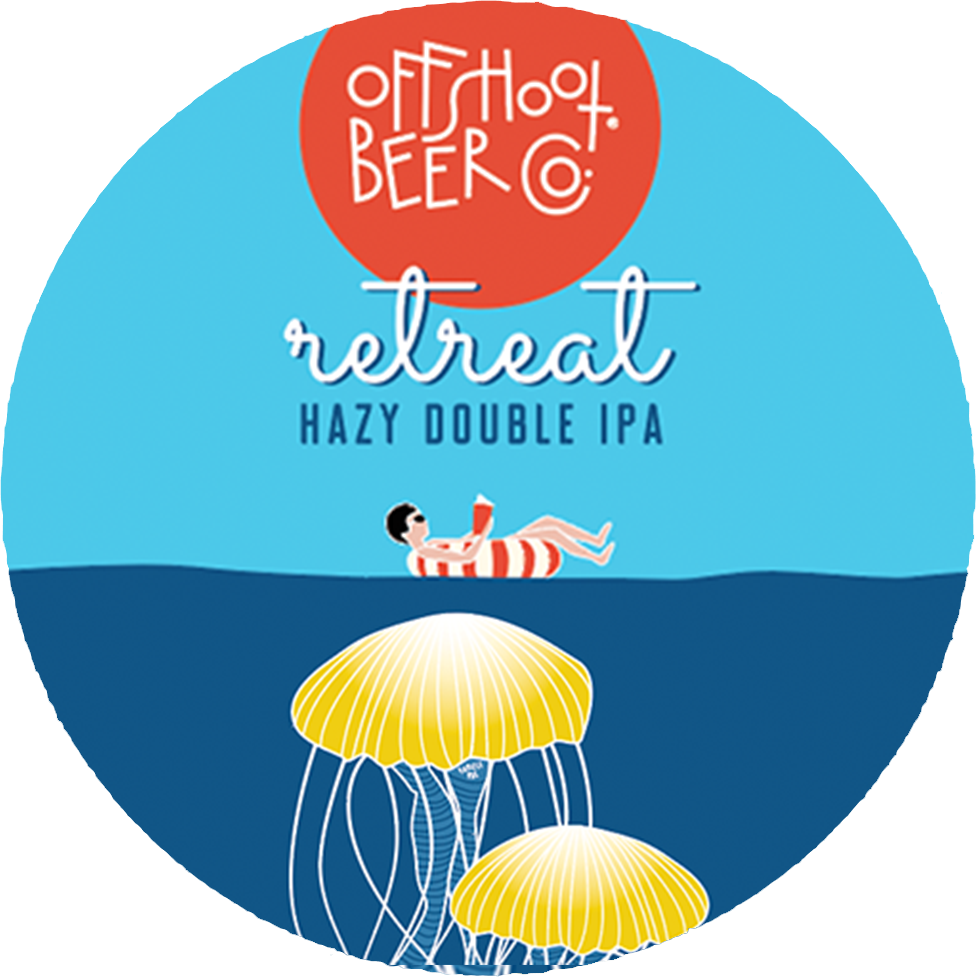Enjoy the crisp Offshoot Retreat hazy double IPA.