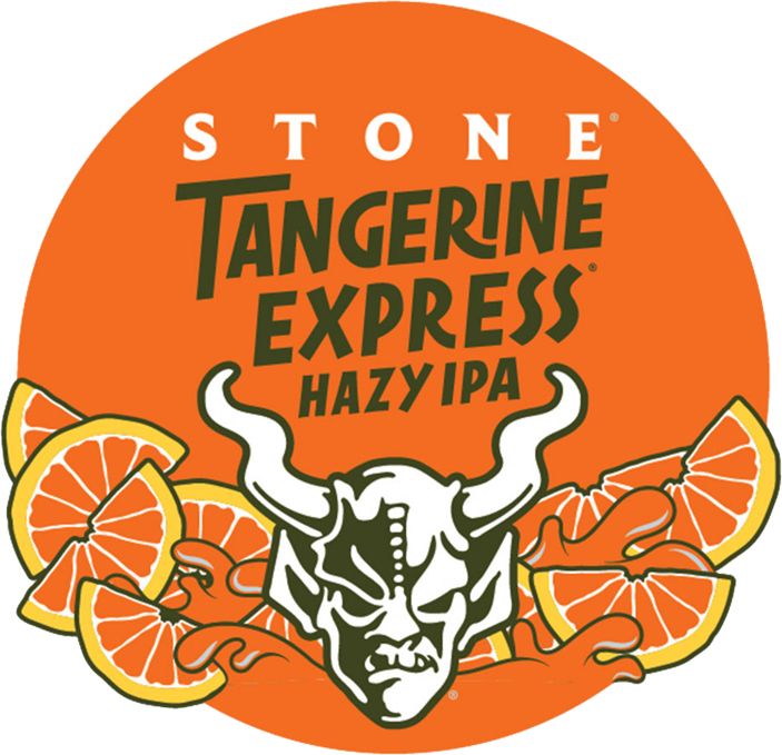 Enjoy the crisp Stone Tangerine Express hazy IPA. 